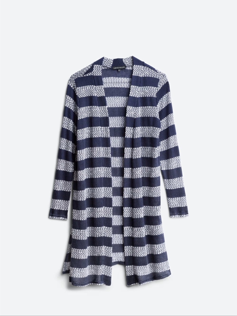 Love Ellie Navy Blue And White Stripe Cardigan Size Medium